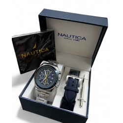 Ρολόι χρονογράφου NAUTICA Blue Ocean από ανοξείδωτο ατσάλι