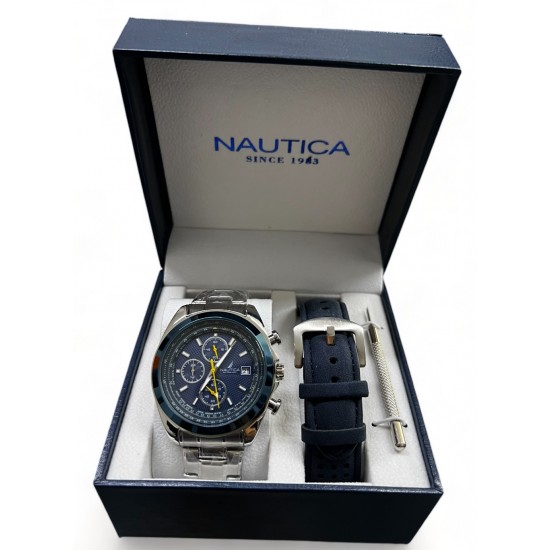 Ρολόι χρονογράφου NAUTICA Blue Ocean από ανοξείδωτο ατσάλι