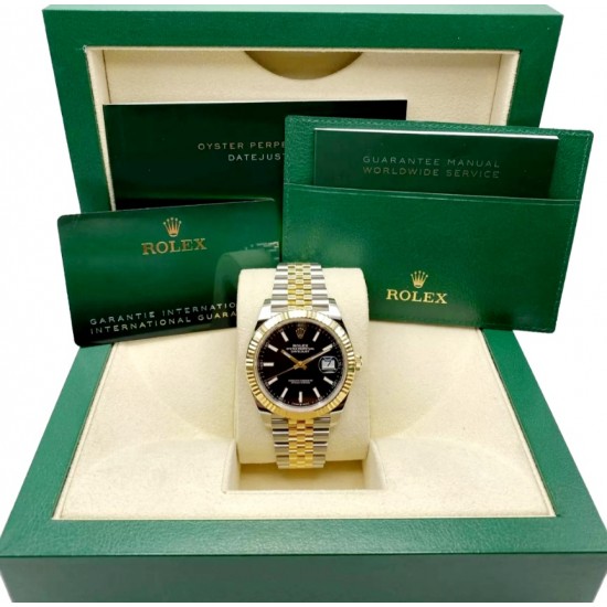 Ρολόι Datejust 41 rolex Steel & Yellow Gold 126333 Black Index Jubilee