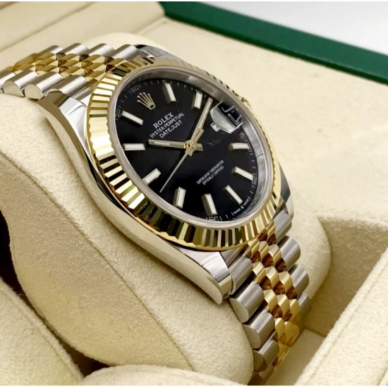 Ρολόι Datejust 41 rolex Steel & Yellow Gold 126333 Black Index Jubilee