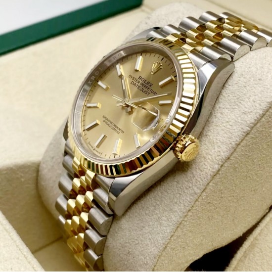 Ρολόι  Datejust 36 rolex Steel & Yellow Gold 126233 Champagne Index Oyster