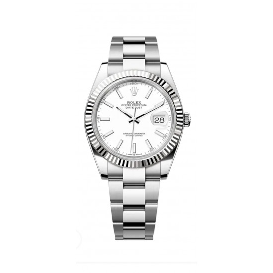 Ρολόι Datejust 41 rolex Steel & White Gold 126334 White Index Oyster