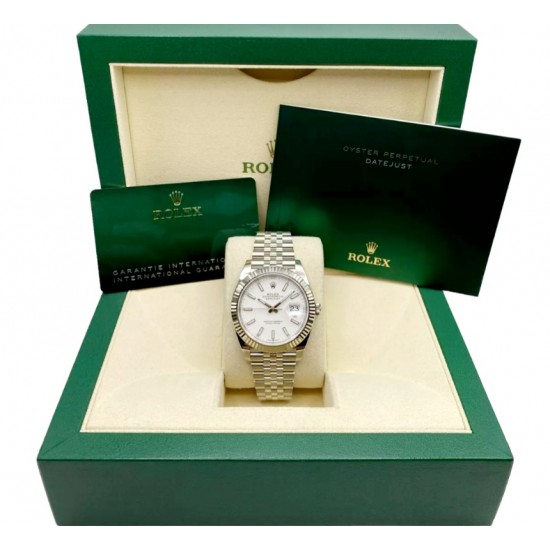 Ρολόι Datejust 41 rolex Steel & White Gold 126334 White Index Oyster