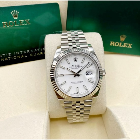 Ρολόι Datejust 41 rolex Steel & White Gold 126334 White Index Oyster