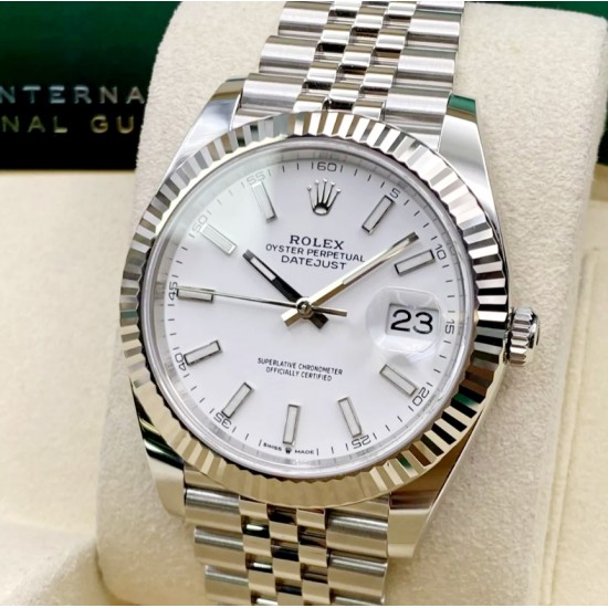 Ρολόι Datejust 41 rolex Steel & White Gold 126334 White Index Oyster