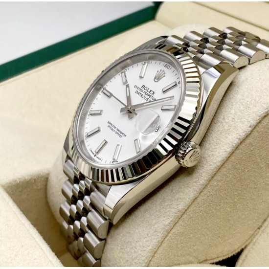 Ρολόι Datejust 41 rolex Steel & White Gold 126334 White Index Oyster