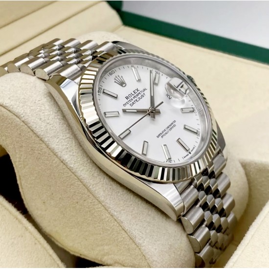 Ρολόι Datejust 41 rolex Steel & White Gold 126334 White Index Oyster